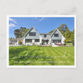 Minimalistische Handschrift Wir sind umgezogen Postkarte (Vorderseite)