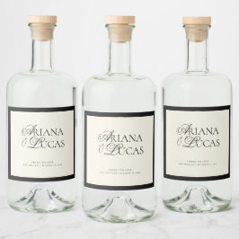 Minimalistische Handscript-Suche zur Liebe von Wei Alkoholflaschenetikett