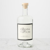 Minimalistische Handscript-Suche zur Liebe von Wei Alkoholflaschenetikett (Vorderseite)