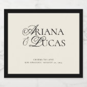 Minimalistische Handscript-Suche zur Liebe von Wei Schaumweinetikett (Einzelnes Label)