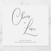 Minimalistische Handscript-Suche zur Liebe von Wei Schaumweinetikett (Einzelnes Label)