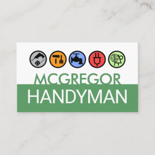 Minimalistische Handwerker-Werkzeugschicht Visitenkarte
