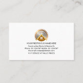 Minimalistische Handyman-Tools in roter Linie Visitenkarte (Rückseite)