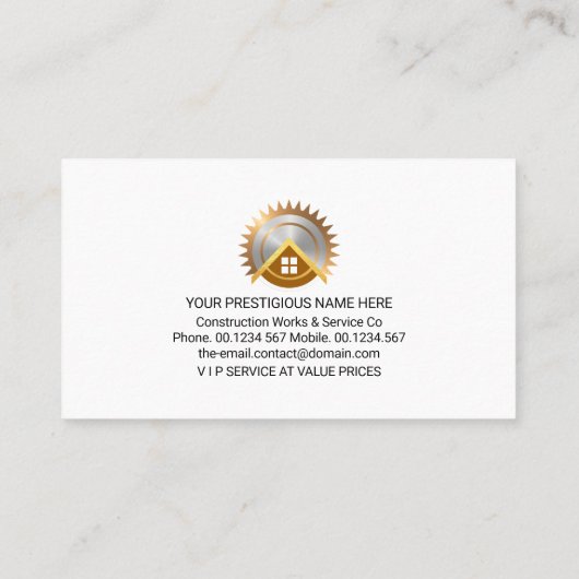 Minimalistische Handyman-Tools in roter Linie Visitenkarte (Rückseite)