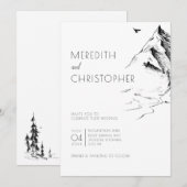 Minimalistische Hängebräßung Einladung (Vorne/Hinten)