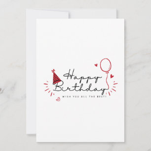 Minimalistische Happy Birthday Karte