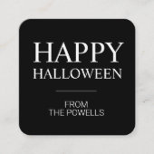 MINIMALISTISCHE HAPPY HALLOWEEN ENCLOSURE-KARTEN | BEGLEITKARTE (Vorderseite)