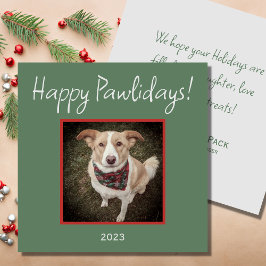 Minimalistische Happy Pawlidays Pet Flat Holiday C Feiertagskarte