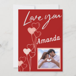 Minimalistische Happy Valentine Day Card Einladung