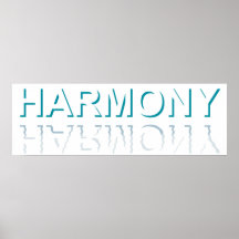 Minimalistische HARMONY-Text Wasserreflexion & Sch