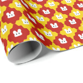 Minimalistische Hasen-Geschenkverpackung Geschenkpapier (Rolleneckpunkt)