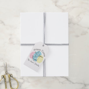 Minimalistische Hasen-Linienkunst-Oster-Eier Frühl Geschenkanhänger