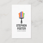 Minimalistische Hausmalerei farbenfrohe Pinsel Visitenkarte (Vorderseite)