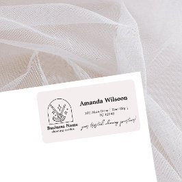 Minimalistische Hausreinigung Zuhause-Services Log Adressaufkleber