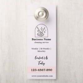 Minimalistische Hausreinigung Zuhause-Services Log Türanhänger