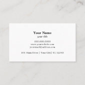 Minimalistische Hausreinigung Zuhause-Services Log Visitenkarte (Rückseite)