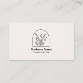 Minimalistische Hausreinigung Zuhause-Services Log Visitenkarte (Vorderseite)