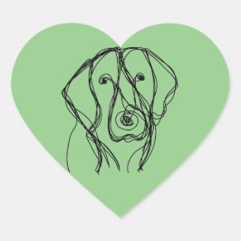 Minimalistische Heart-Aufkleber für Big Dog Herz-Aufkleber