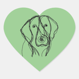 Minimalistische Heart-Aufkleber für Big Dog Herz-Aufkleber