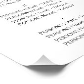 Minimalistische Heart Wedding Chart (Ecke)