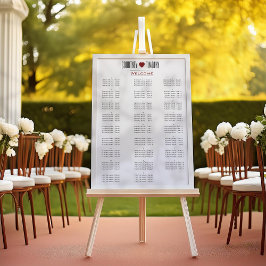 Minimalistische Heart Wedding Chart