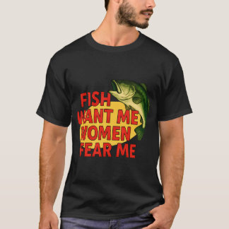 Minimalistische Hechtfisch-Vektor-Kunst in lebendi T-Shirt