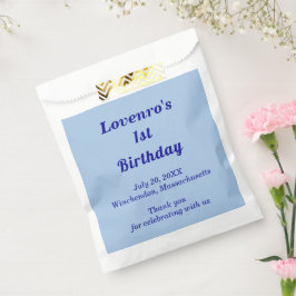 Minimalistische hellblaue Geburtstagsgeschenktüten Geschenktütchen