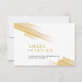 Minimalistische, hellbraun-farbene Mahlzeit RSVP Karte (Vorderseite)