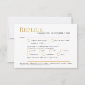 Minimalistische, hellbraun-farbene Mahlzeit RSVP Karte (Rückseite)