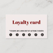 Minimalistische helle Pastel Fett Schönheitssalon Treuekarte (Vorderseite)