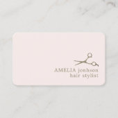 Minimalistische helle Pastel Imitate Kupferschere  Visitenkarte (Vorderseite)