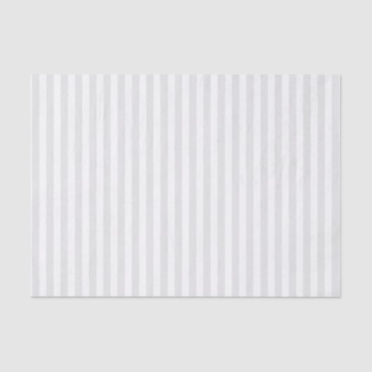 Minimalistische, hellgraue und weiße Streifen Seidenpapier (Vorderseite)