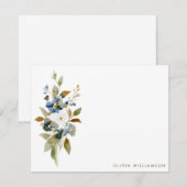 Minimalistische Herbst-Wildblumen-Personalisierte  Mitteilungskarte (Vorne/Hinten)