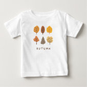 Minimalistische Herbstbäume Baby T-shirt (Vorderseite)