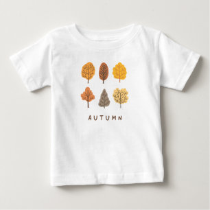 Minimalistische Herbstbäume Baby T-shirt