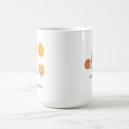 Minimalistische Herbstbäume Kaffeetasse (Mittel)