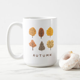 Minimalistische Herbstbäume Kaffeetasse