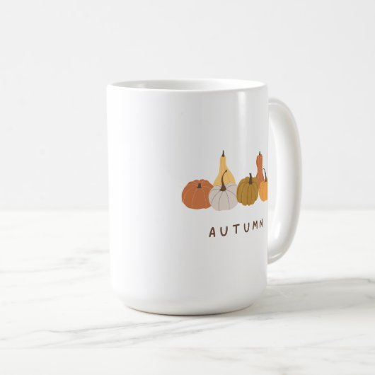 Minimalistische Herbstbäume Kaffeetasse (VorderseiteRechts)