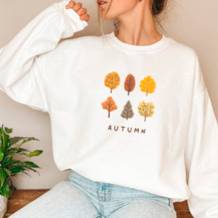 Minimalistische Herbstbäume Sweatshirt