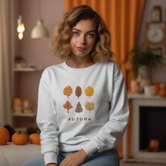 Minimalistische Herbstbäume Sweatshirt