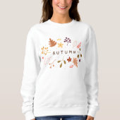Minimalistische Herbstblume Sweatshirt (Vorderseite)