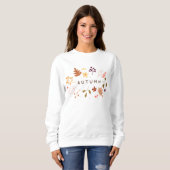 Minimalistische Herbstblume Sweatshirt (Vorne ganz)