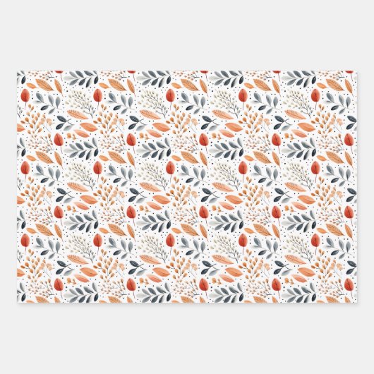 Minimalistische Herbstlaube - Eleganz im Herbst Geschenkpapier Set (Vorderseite 3)