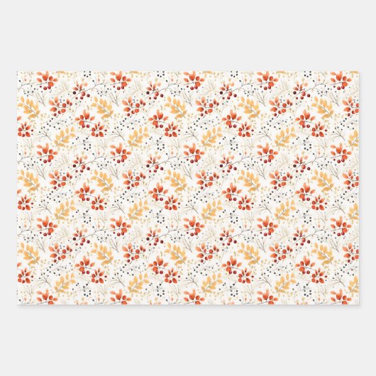 Minimalistische Herbstlaube - Eleganz im Herbst Geschenkpapier Set (Vorderseite 2)