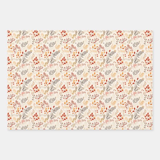 Minimalistische Herbstlaube - Eleganz im Herbst Geschenkpapier Set (Vorderseite)