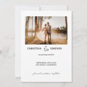 Minimalistische Herbstrückgänge, 2 Foto Save the D Einladung (Rückseite)