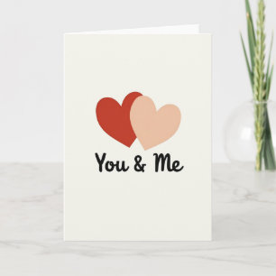 Minimalistische Herzen Für Dich Und Mich Karte