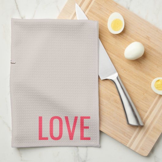 Minimalistische Herzen im Baumwald Geschirrtuch (Viertel Falte)