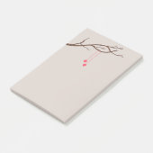 Minimalistische Herzen im Baumwald Post-it Klebezettel (angewinkelt)