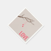 Minimalistische Herzen im Baumwald Serviette (Ecke)